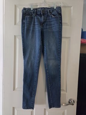 Women’s Mid Rise Blue Skinny Jeans